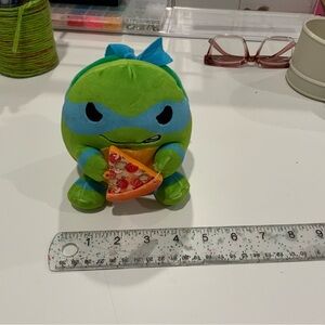 Green Snackles Ninja Turtle Plush Toy with Pizza
